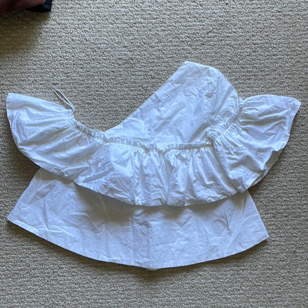 ZARA White Ruffle Top - Picture 6 of 7